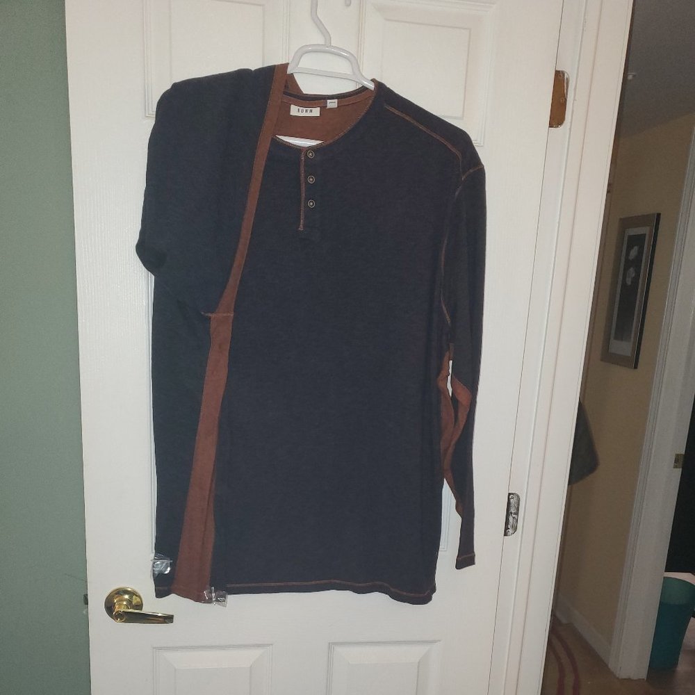 Rowm Big and Tall Long-Sleeve Slub Henley DARK NAVY